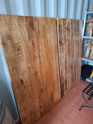 2 plateaux de table en bois de manguier de 90 cm x 160 cm !  disponible aux enchères