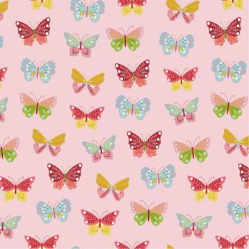 Promo! 6216) 140x50cm katoen vlinder roze beschikbaar voor biedingen