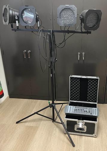 Showtec SM-8/2 DMX controller + 4 PAR set beschikbaar voor biedingen
