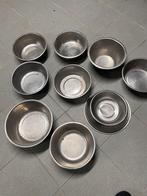 9 rvs honden voer en drinkbakken, Ophalen, Zo goed als nieuw