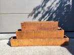 Planters bloembak Cortenstaal - diverse maten - met bodem, Tuin, Minder dan 30 cm, Nieuw, Ophalen of Verzenden