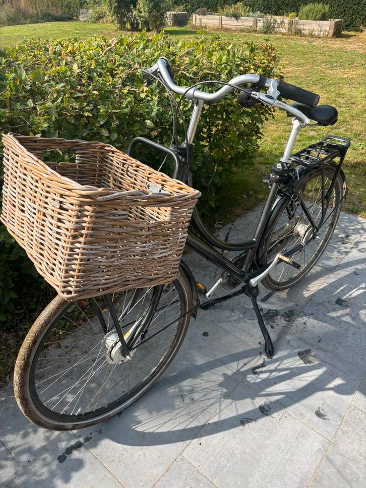 Schitterende donkergrijze damesfiets, Fietsen en Brommers, Fietsen | Dames | Omafietsen, Gebruikt, 53 tot 56 cm, Handrem, Versnellingen