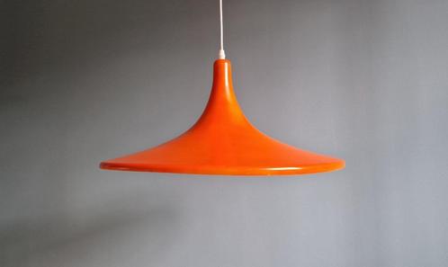 Grande suspension vintage orange (2 disponibles), Antiek en Kunst, Antiek | Verlichting, Ophalen