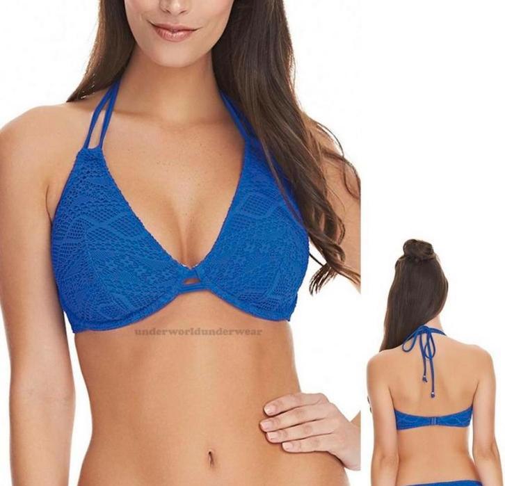 Sundance Beugelloze Halter bikini-top Bikinitop Kobalt 32-FF, Kleding | Dames, Badmode en Zwemkleding, Nieuw, Bikini, Blauw, Ophalen of Verzenden