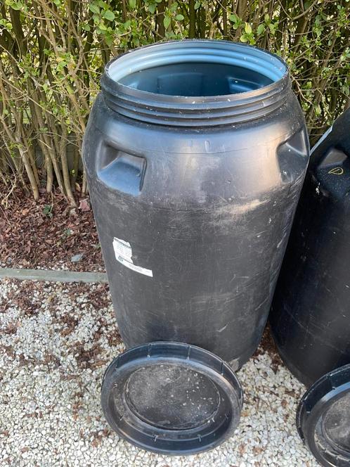 Vat wasblik plastic vat 60l 120l 220l 240l 260l, Tuin en Terras, Regentonnen, Zo goed als nieuw, Kunststof, 150 liter of meer