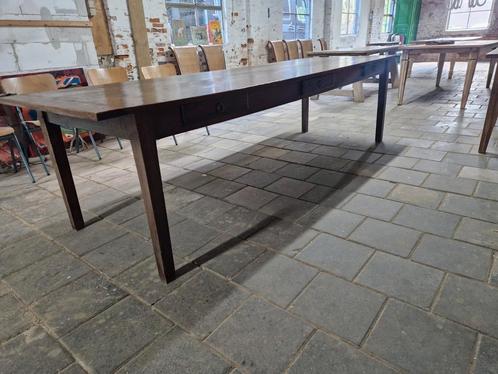 Grote boerentafel 3 meter lang mooi geleefd blad, Huis en Inrichting, Tafels | Eettafels, Gebruikt, Ophalen of Verzenden