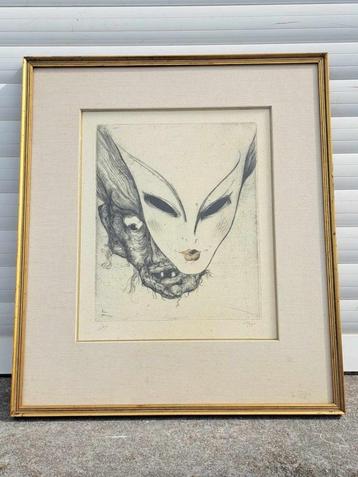 eau forte Signe ben genaux beschikbaar voor biedingen