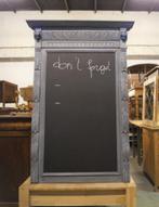 Antiek brocante krijtbord in eiken hout H 120cm B 70cm, Antiek en Kunst, Ophalen