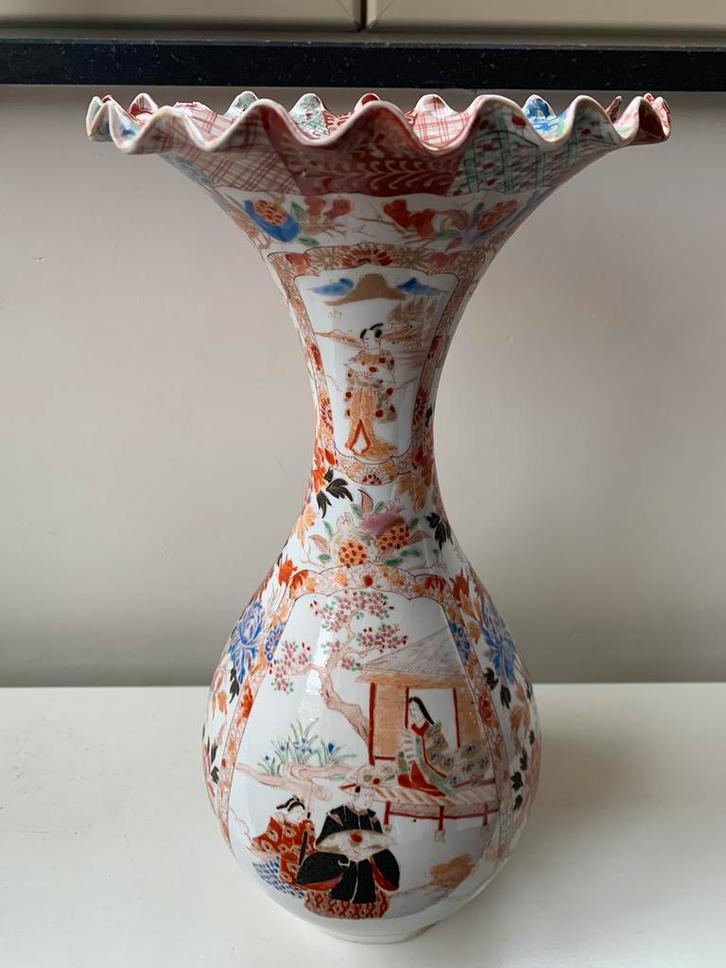 Antieke Japanse kraagvaas., Antiek en Kunst, Antiek | Vazen, Ophalen