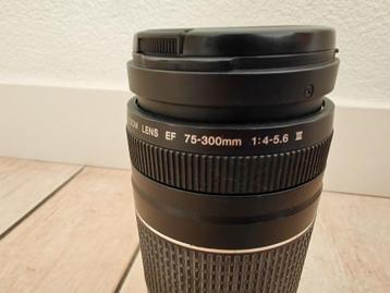 Mooie Canon EF 75-300mm F/4-5.6 III telelens te koop beschikbaar voor biedingen