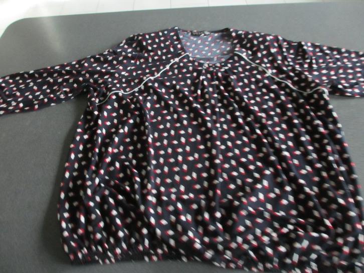 donkerblauwe dames blouse, Kleding | Dames, Blouses en Tunieken, Zo goed als nieuw, Maat 46/48 (XL) of groter, Blauw, Ophalen