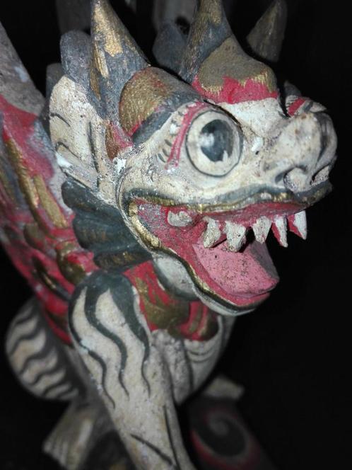 218) Zuid aziatische stekelpoes (22cm), Antiquités & Art, Art | Sculptures & Bois, Enlèvement ou Envoi