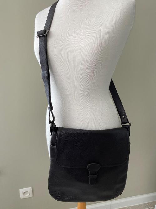 Schoudertas/cross body bag van Lancoche, leder, donkerbruin, Handtassen en Accessoires, Tassen | Schoudertassen, Zo goed als nieuw