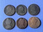 1740 - 75 Engeland 6x half penny George II en III, Verzenden, Overige landen, Setje