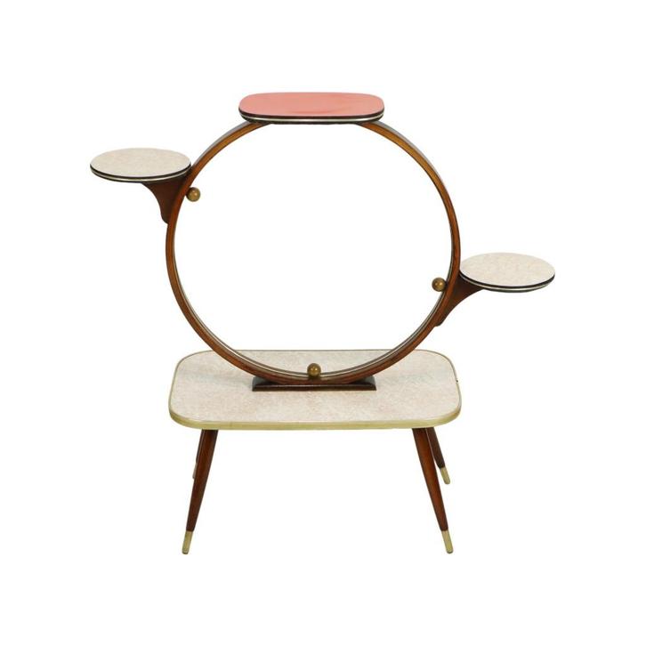 Vintage Expo 58 Formica Plantentafel Plantenstandaard Design, Antiek en Kunst, Curiosa en Brocante, Ophalen