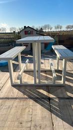 Tuinbank met lounge 6 pers merk Meubili ral 9010, Tuin en Terras, Tuinbanken, Ophalen, Zo goed als nieuw, Aluminium