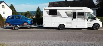 Te koop MC Louis 470G camper + autotrailer, Caravans en Kamperen, Mobilhomes, 7 tot 8 meter, Diesel, Particulier, Half-integraal