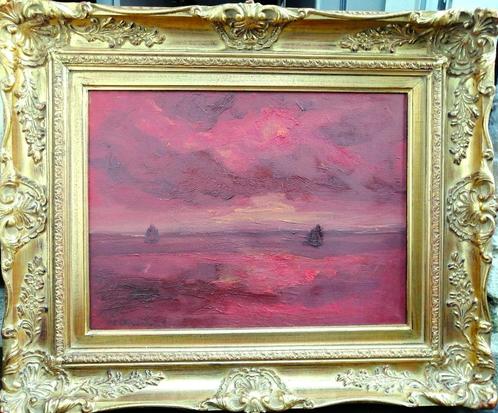 Constant Permeke '' Avondstemming op zee '' olieverf op doek, Antiek en Kunst, Kunst | Schilderijen | Klassiek, Verzenden