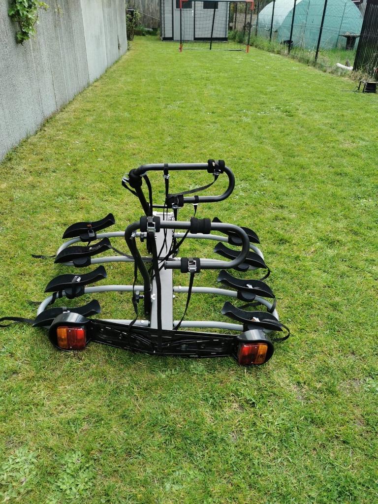 Fietsendrager op trekhaak/bal - 4 fietsen - Mottez, Auto diversen, Fietsendragers, Gebruikt, Trekhaakdrager, 3 fietsen of meer