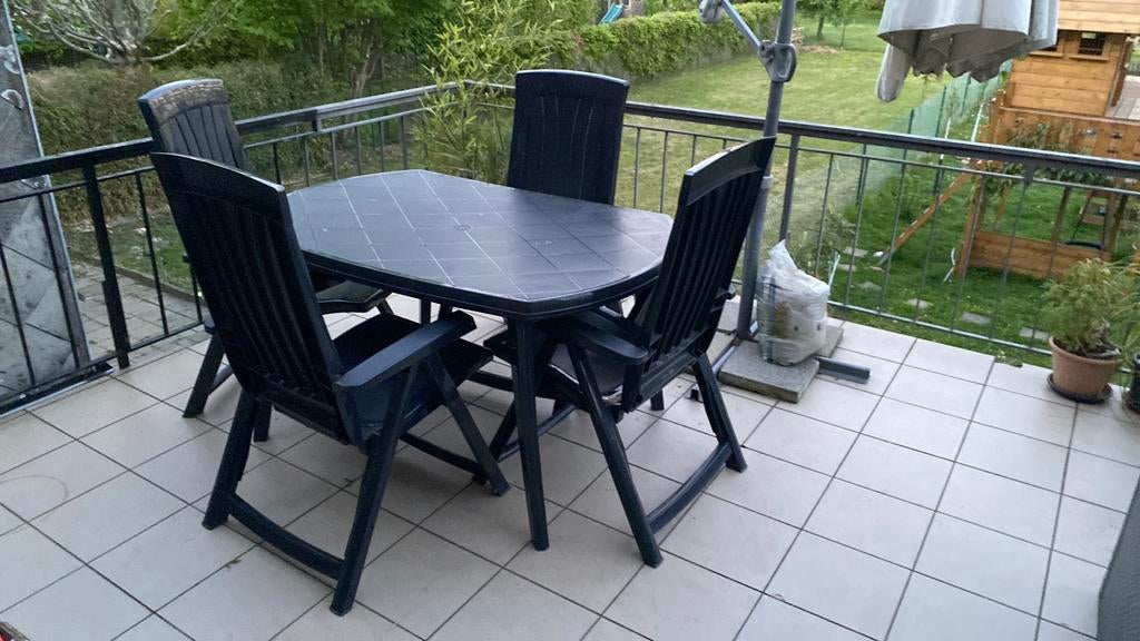 Table jardin et sieges, Jardin & Terrasse, Enlèvement, Comme neuf