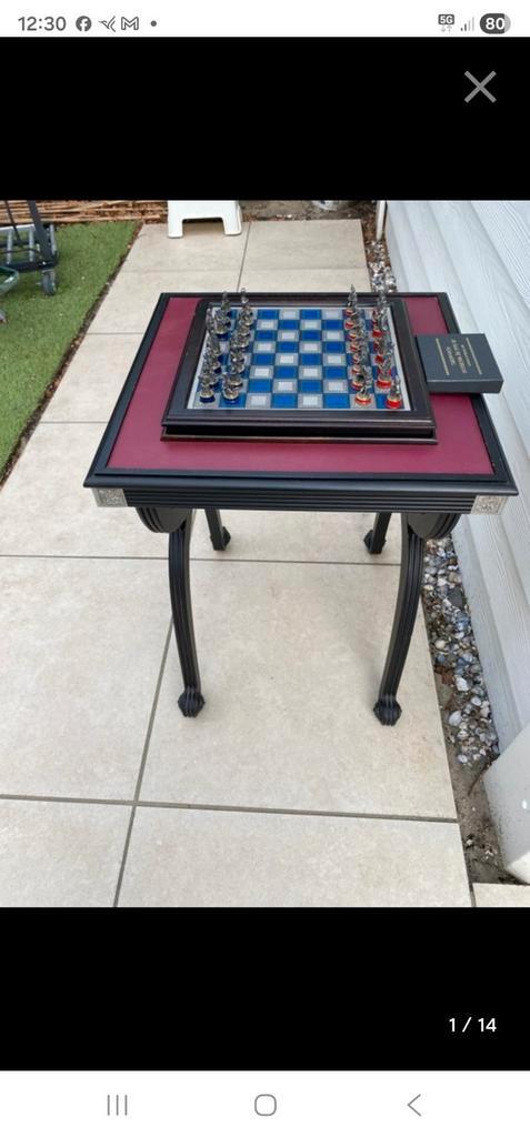 schaakspel "Slag bij Waterloo" Franklin Mint in 1984, Antiek en Kunst, Antiek | Keramiek en Aardewerk