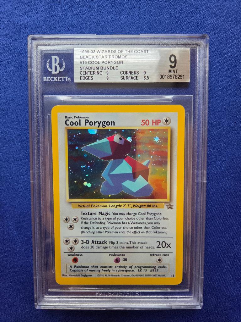 1999 Cool Porygon Black Star Promo | BGS 9, Hobby en Vrije tijd, Verzamelkaartspellen | Pokémon, Nieuw, Losse kaart, Foil, Ophalen of Verzenden