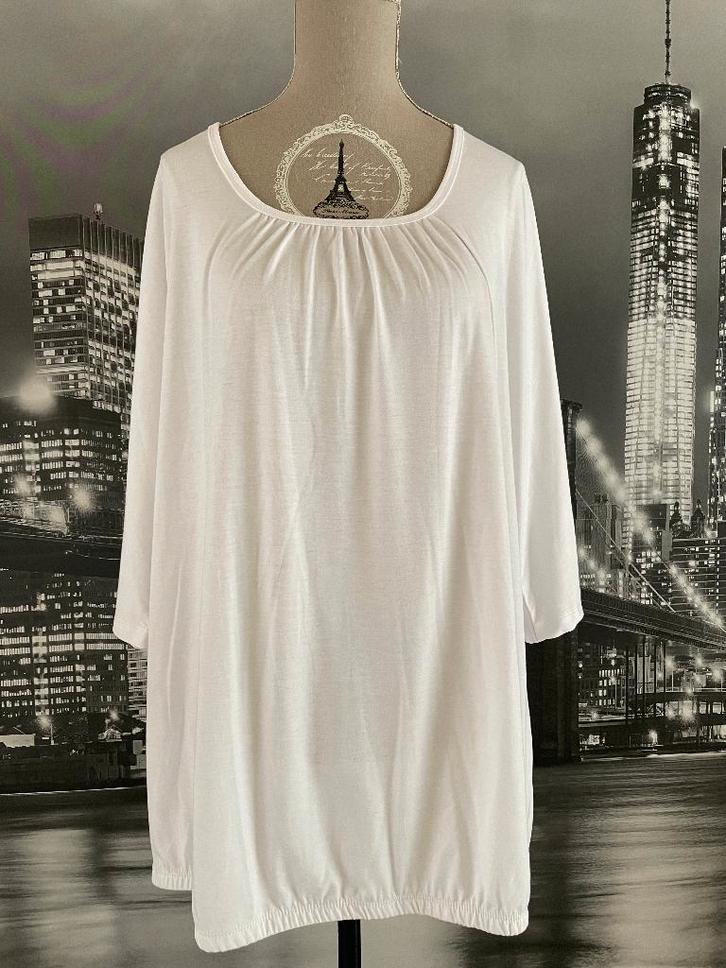 witte basic blouse - 46-48 - voor een prijsje, Vêtements | Femmes, Blouses & Tuniques, Comme neuf, Taille 46/48 (XL) ou plus grande
