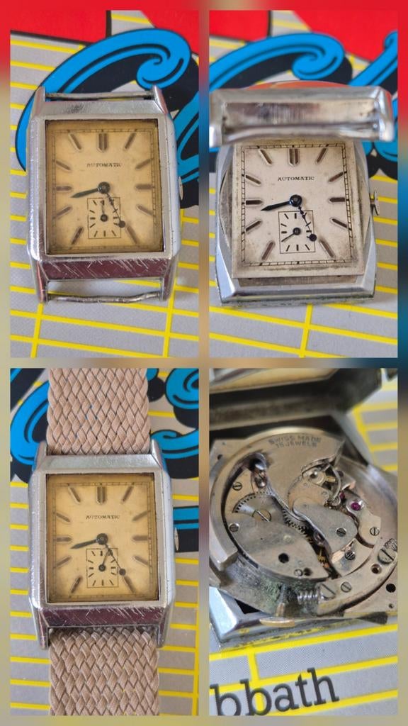 Montre Art Déco rare Aster Wig-Wag Bumper Automatic, Bijoux, Sacs & Beauté, Montre-bracelet, Autres marques, 1930 à 1960, Acier