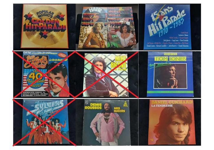 33 rpm vintage vinyl 1ste hands (34 stuks) - 4€ per stuk, Cd's en Dvd's, Vinyl | Overige Vinyl, Gebruikt, Ophalen