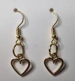 Oorbellen met „Gouden hart”, Handtassen en Accessoires, Oorbellen, Hangers, Verzenden, Nieuw, Goud