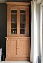 Buffet + glas 2 deuren massief grenen, Huis en Inrichting, Kasten | Buffetkasten, Ophalen, Met deur(en), 100 tot 150 cm, 50 tot 100 cm