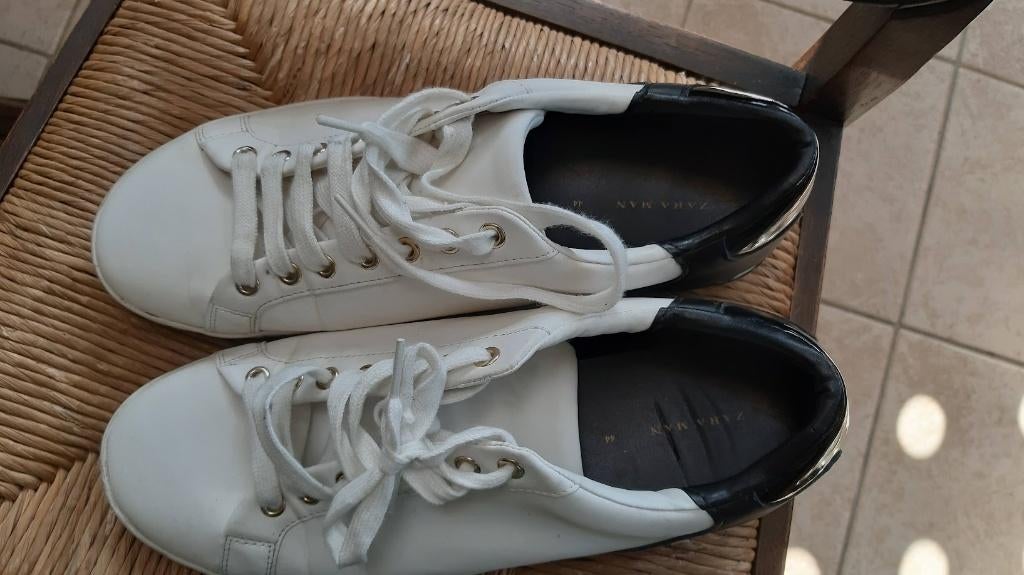 Sneakers Zara Contrasterende Heel Detail Zara Men 44, Wit, Ophalen of Verzenden, Zo goed als nieuw, Sneakers