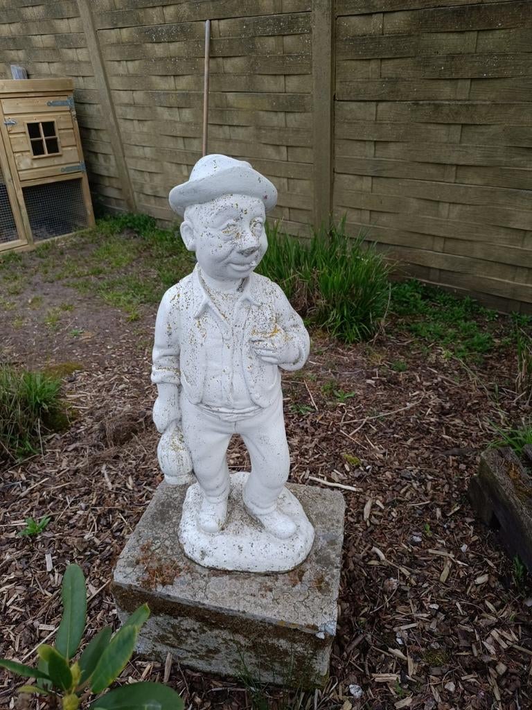 Betonnen tuinbeeld 90cm, Enlèvement, Utilisé, Béton, Homme