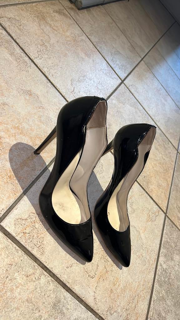 Zwarte gelakte pomp, Ophalen, Pumps, Zwart, Zo goed als nieuw