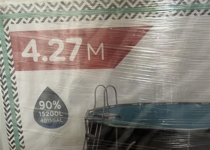 nieuw zwembad van 4.27m, Tuin en Terras, Rond, Ophalen, 120 cm of meer, 300 cm of meer