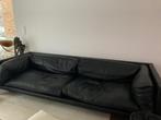 Desing zetel in leder, Huis en Inrichting, Ophalen, Zo goed als nieuw, Driepersoons, Rechte bank