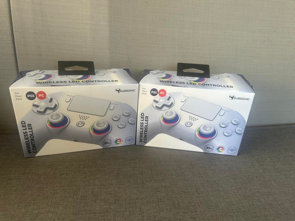 Subtronic 2x wireless rgb controller pc/ps5, Consoles de jeu & Jeux vidéo, Jeux | Sony PlayStation 5, Enlèvement, Comme neuf