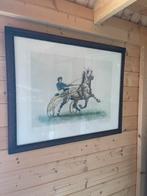 Antieke kader met ruiter en paard, Antiek en Kunst, Ophalen