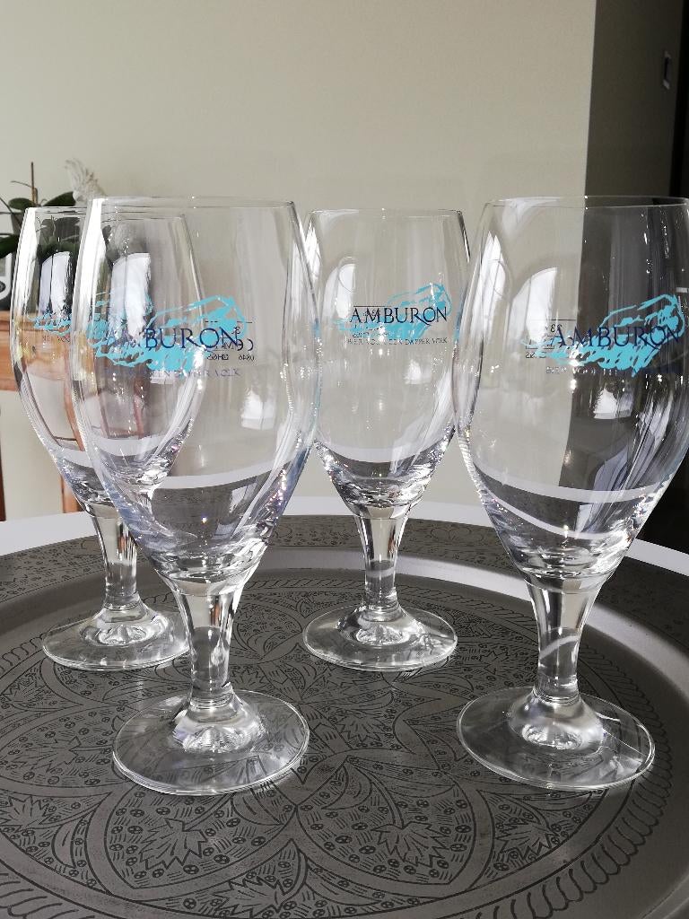 Tongerse bierglazen 4 stuks, Ophalen of Verzenden, Nieuw, Glas of Glazen, Overige merken