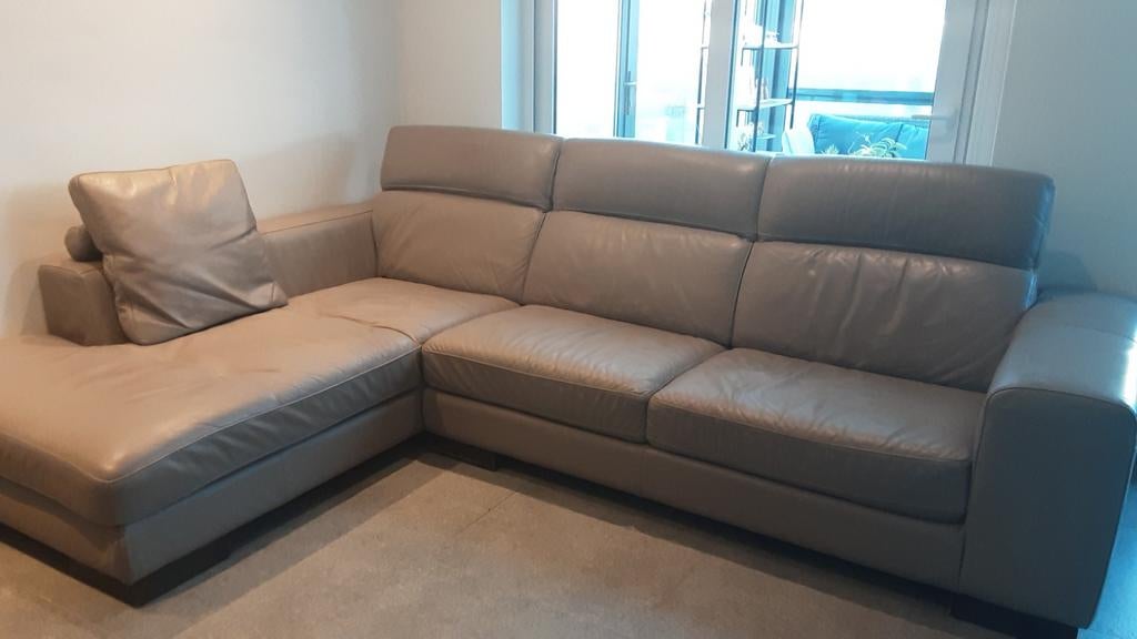 Lederen hoeksalon, Huis en Inrichting, Zetels | Complete zithoeken, Ophalen