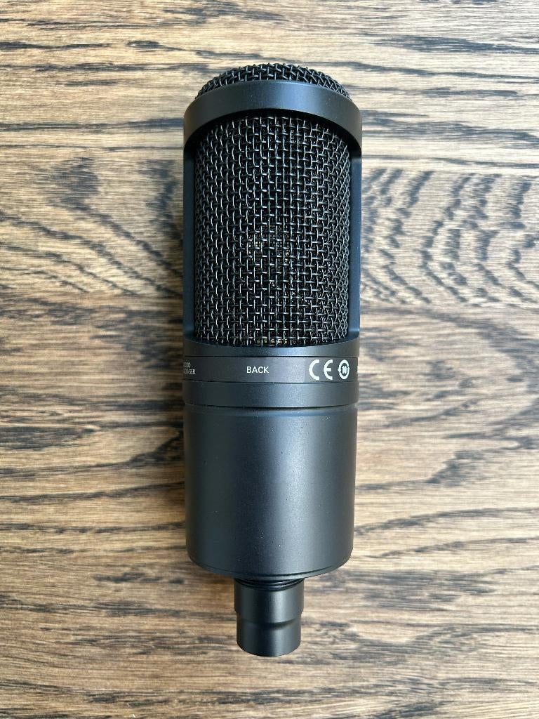 Audio-Technica AT2020 microfoon, Muziek en Instrumenten, Ophalen of Verzenden, Zo goed als nieuw, Studiomicrofoon