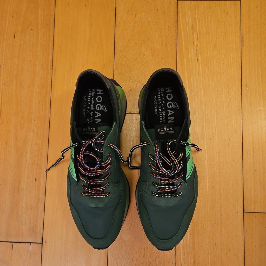 Groene sneakers stof/leder, Overige kleuren, Hogan, Ophalen of Verzenden, Zo goed als nieuw