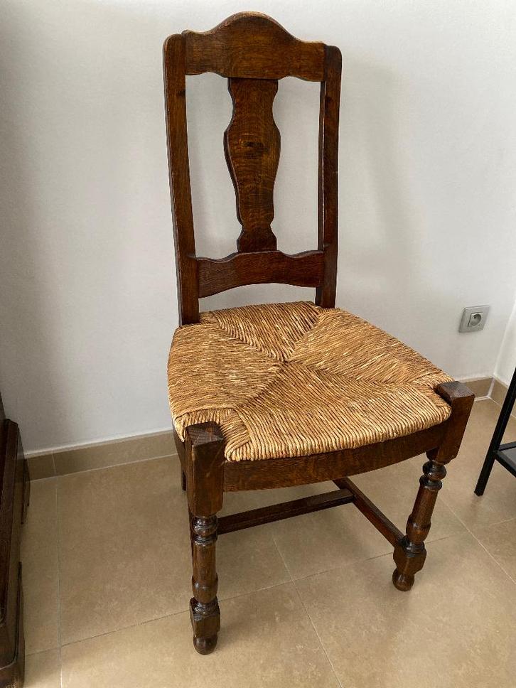6 bruine eiken stoelen, Maison & Meubles, Chaises, Utilisé, Cinq, Six Chaises ou plus, Bois, Osier ou Rotin, Brun, Enlèvement