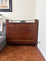 meuble ancien en bois massif plateau en marbre commode, Maison & Meubles, Armoires | Commodes, 25 à 50 cm, 5 tiroirs ou plus, Moins de 100 cm