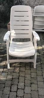 Witte tuinstoelen, Jardin & Terrasse, Chaises de jardin, Enlèvement, Utilisé, Synthétique, Ajustable