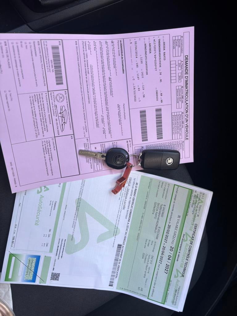 Skoda rapid 1.2 Tsi 2014 euro 5b klaar voor registratie, Auto's, Euro 5, Elektrisch, Particulier, Te koop