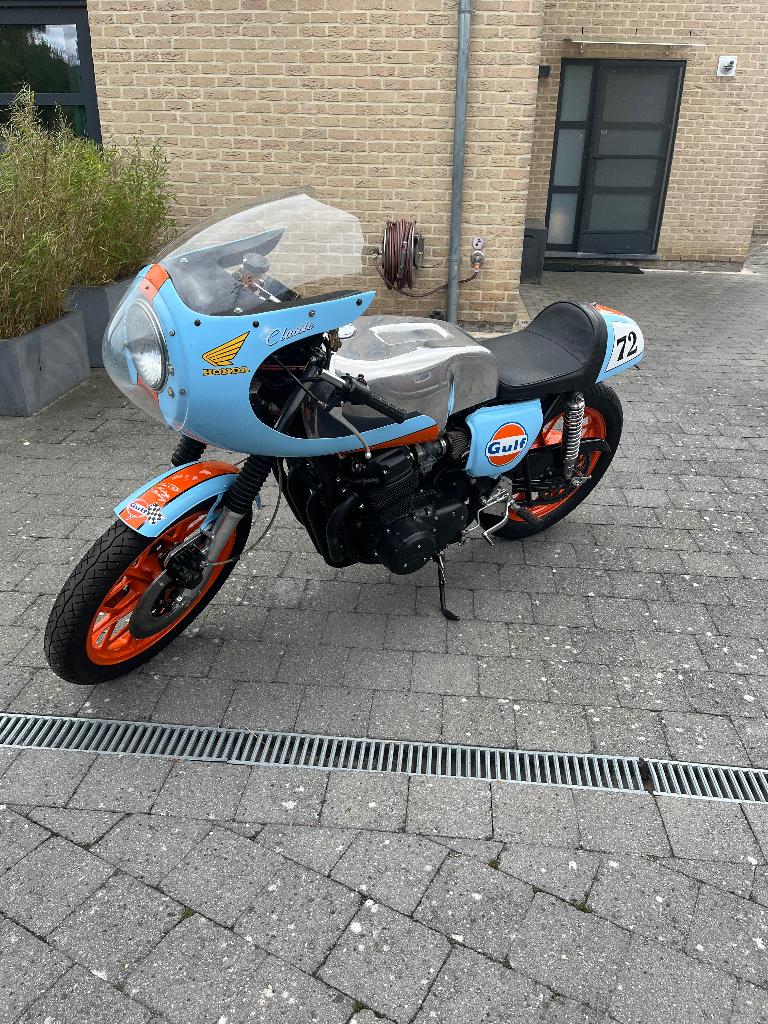 Honda SOHC 750 cc 1976 perfect omgebouwde caféracer, Motoren, Motoren | Honda, 750 cc, 4 cilinders, Particulier, Meer dan 35 kW