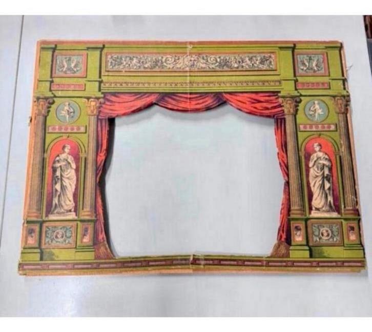 Puppet muppet & marionnette Antiek 1900 theater rand frame, Antiek en Kunst, Antiek | Overige Antiek, Ophalen of Verzenden