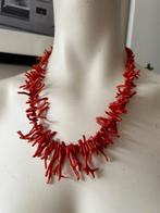 Corail rouge collier branches  54cm, Enlèvement ou Envoi, Comme neuf, Rouge, Pierre ou Minéral