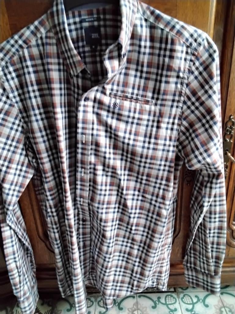 Herenhemd terre bleue maat M, Overige kleuren, Halswijdte 39/40 (M), Ophalen of Verzenden, Gedragen